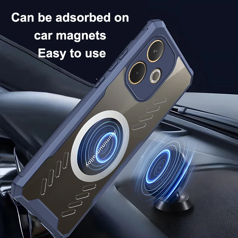 

For OPPO A5 Pro 5G 4G Magnetic Soft Phone Case Cooling Heat Dissipation Full Lens Protect Shockproof Silicone Back Cover Cases