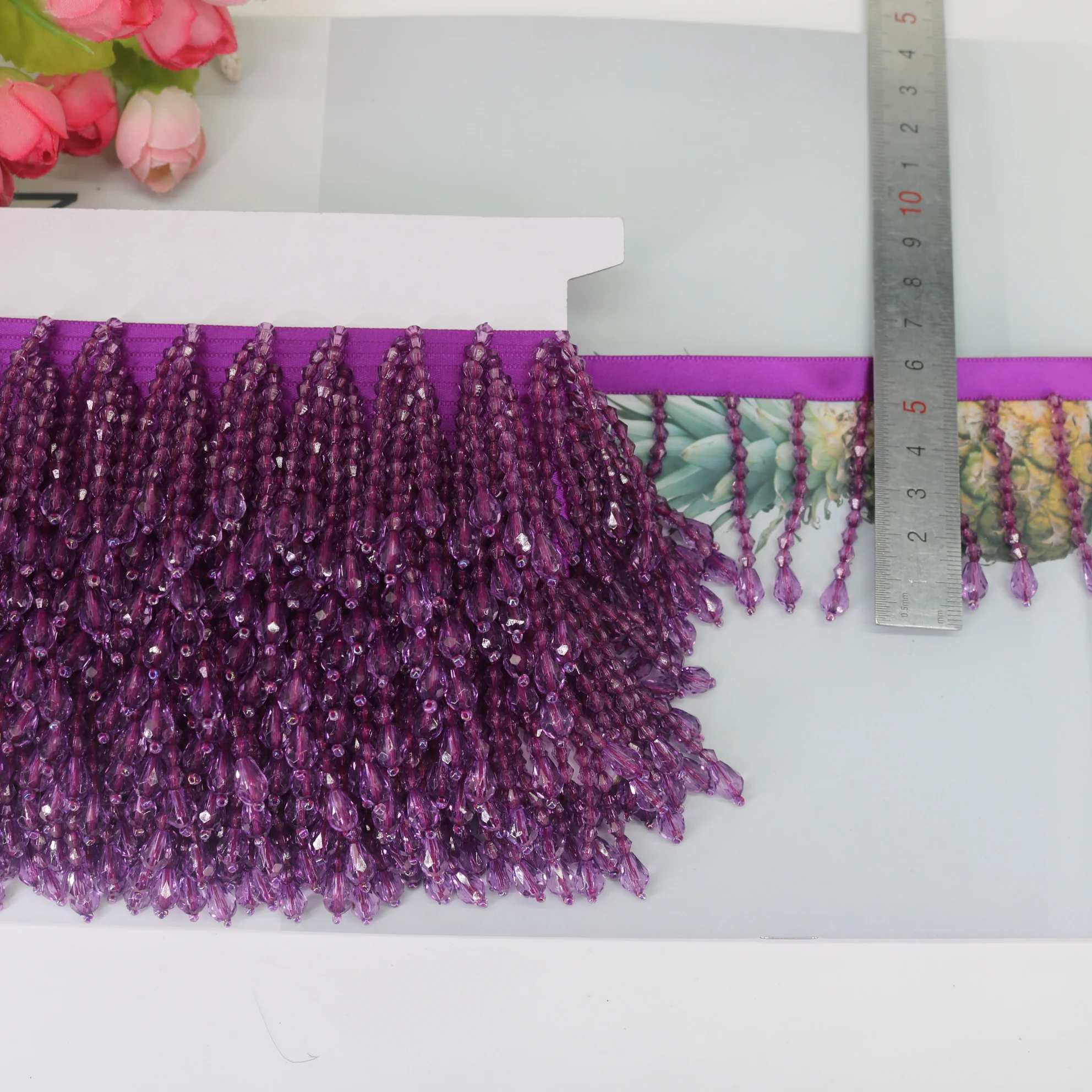 10 야드 6cm 와이드 페르시 프린지 패브릭 술 트림 Tassels 레이스 의류 바느질 장식 액세서리 장식 브러시 DIY