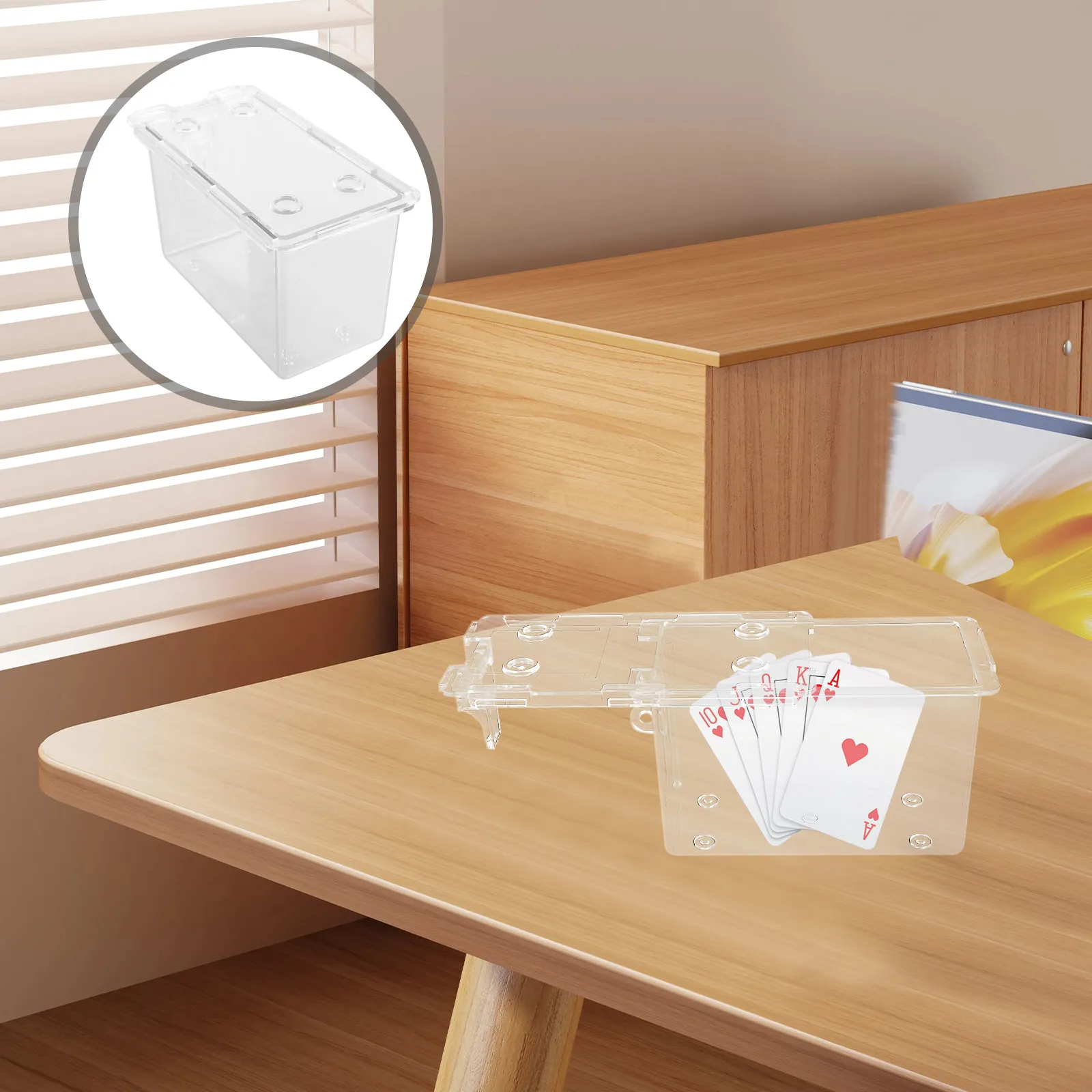 Clear Plastic Trading Card Storage Box for Cards Organizer Portable Lightweight Spacious Transparent Card