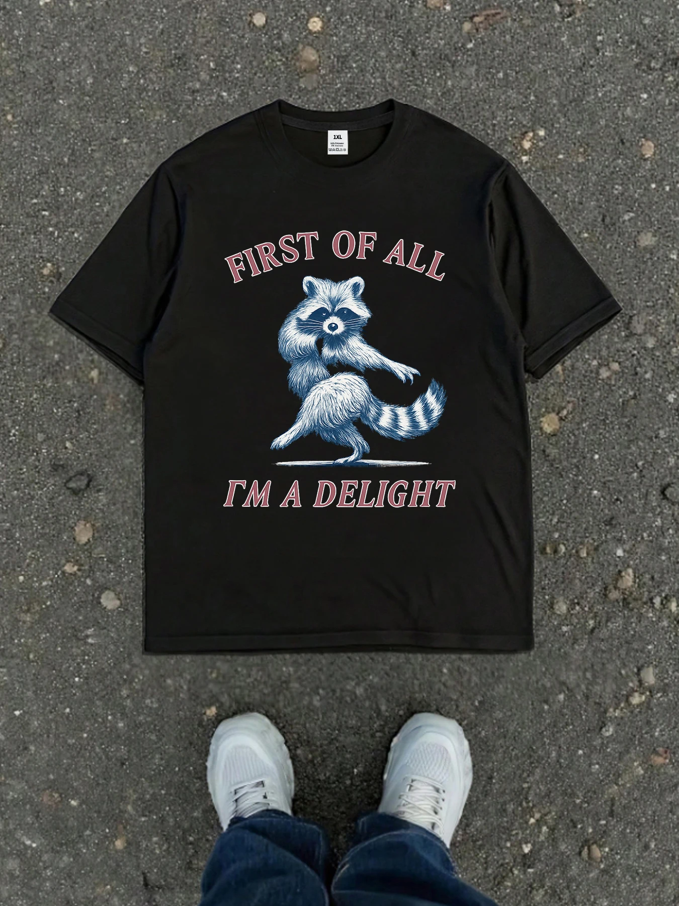 

【WY3494428】Женская футболка с круглым вырезом и принтом енота, летняя повседневная футболка с короткими рукавами, уличная мода, универсальная женская одежда