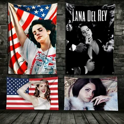 3x5 Ft Singer Lana Del Rey Flag Polyester Digital Printing Banner for Garage Wall Art Out Door Decoration With Brass Grommets