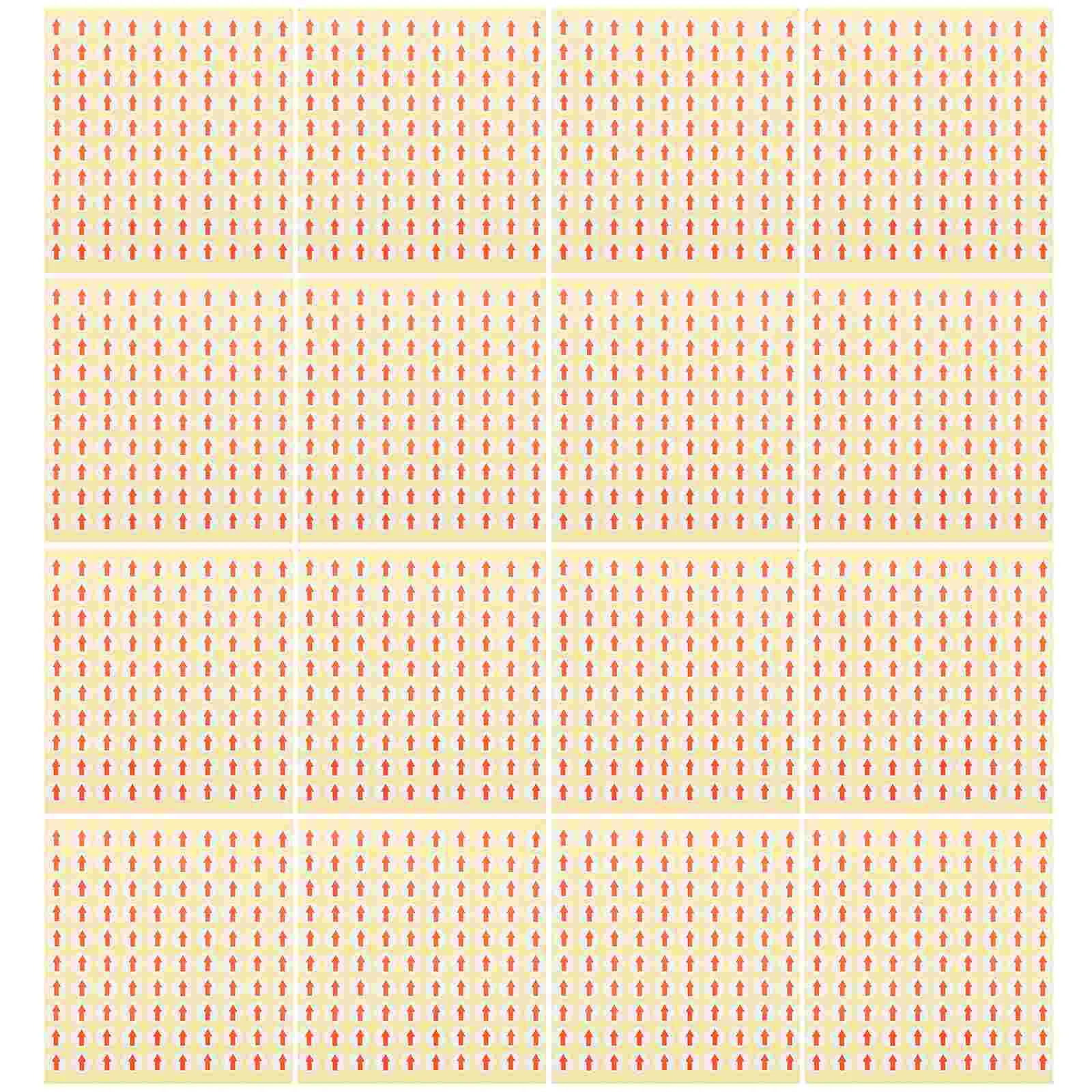 3200 Uds etiqueta de flecha roja indicador de defectos etiquetas de puntos circulares cinta adhesiva de doble cara pegatinas adhesivas redondas