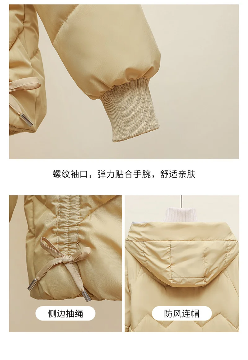 Down Padded Jacket Female 2022 New Women's Short Cotton Coat Women's Korean Version of the Warm Jacket Loose Cotton Jacket Tide