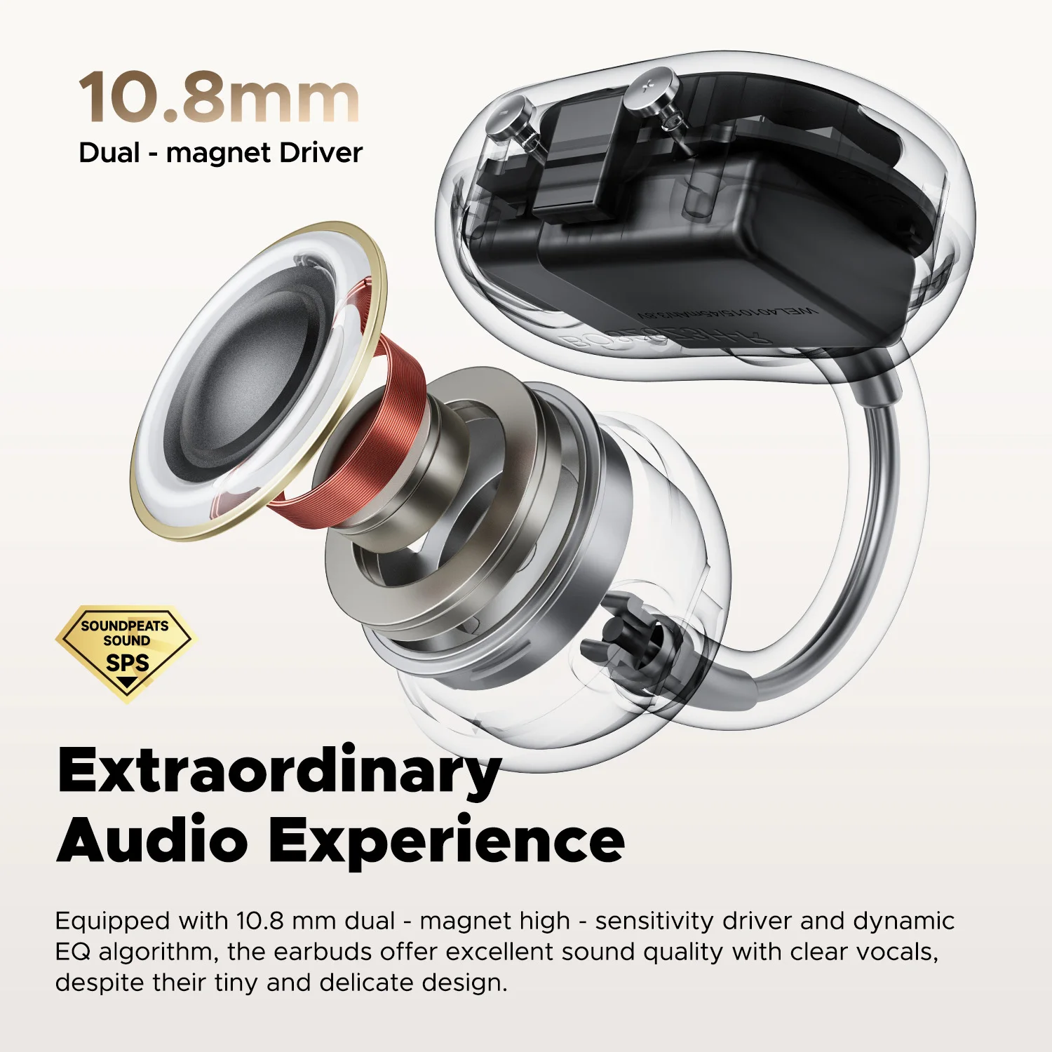SoundPEATS POP Clip Wireless Earphones Bluetooth 5.4 Open Ear Wireless Earbuds IPX5,Gaming Mode Low Latency, Multipoint Pairing