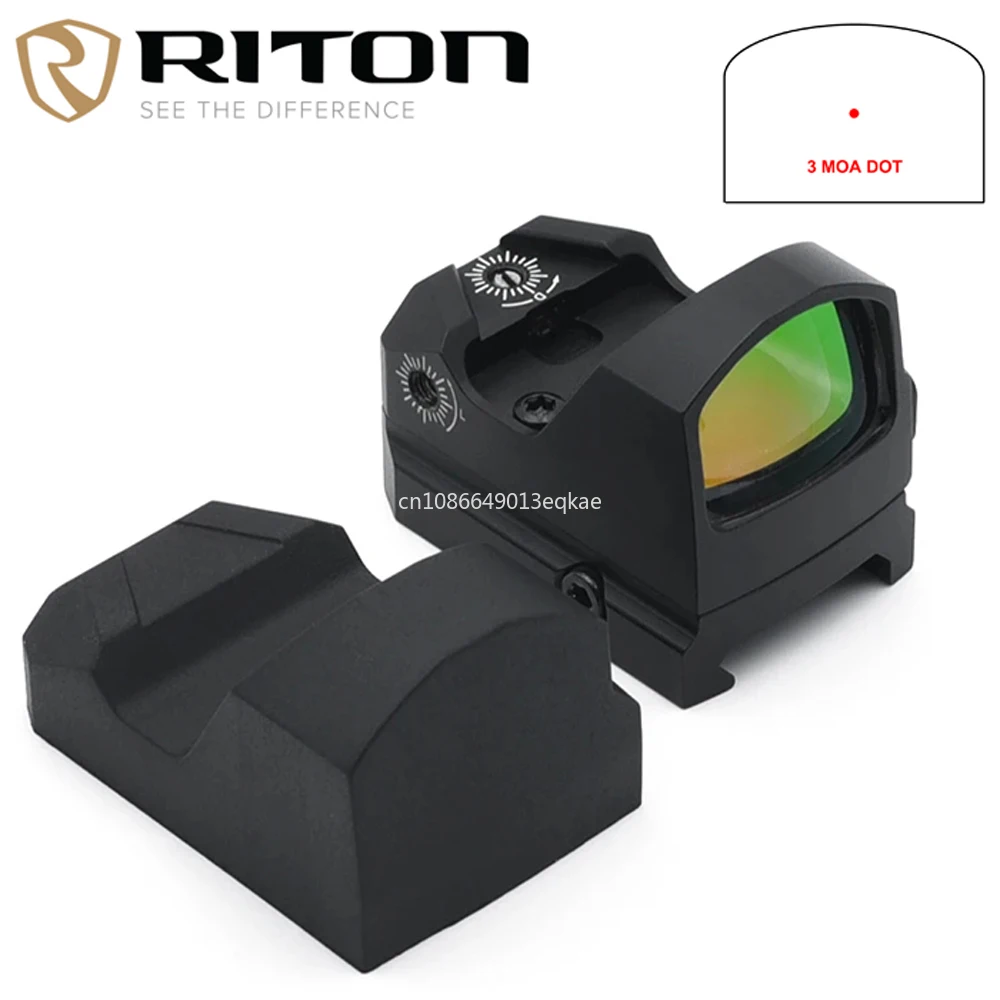 Riton Optics X3 Tactix PRD 3 MOA RMR Footprint Red Dot Sight with 20mm Rail Mount for Pistol Glock Rifle Real Weapons Hunting