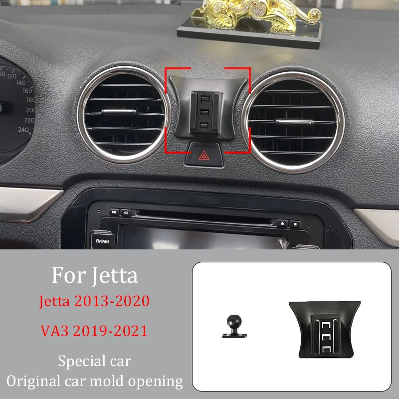 

Автомобильный держатель телефона для Jetta Jetta 2013-2020 VA3 2019-2021, беспроводное зарядное устройство с автоматическим зажимом 360° ° Вращающийся навигационный кронштейн
