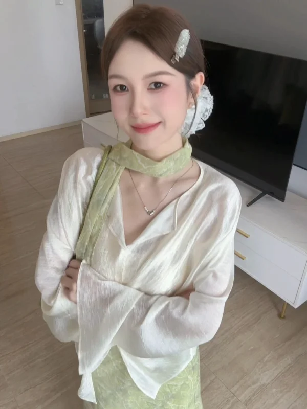 Summer Clothing Design - Parkyeon lente-zomermode, casual shirt met lange