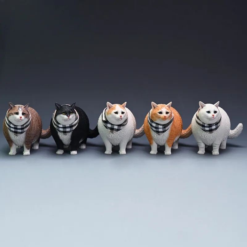 JXK 1/6 Skala Fat Cat Modell Simulation Spielzeug Geschenk Abnehmbarer Kopf Sabbern Handtuch Schöne Haustiere Katzen Tier Spielzeug Figuren