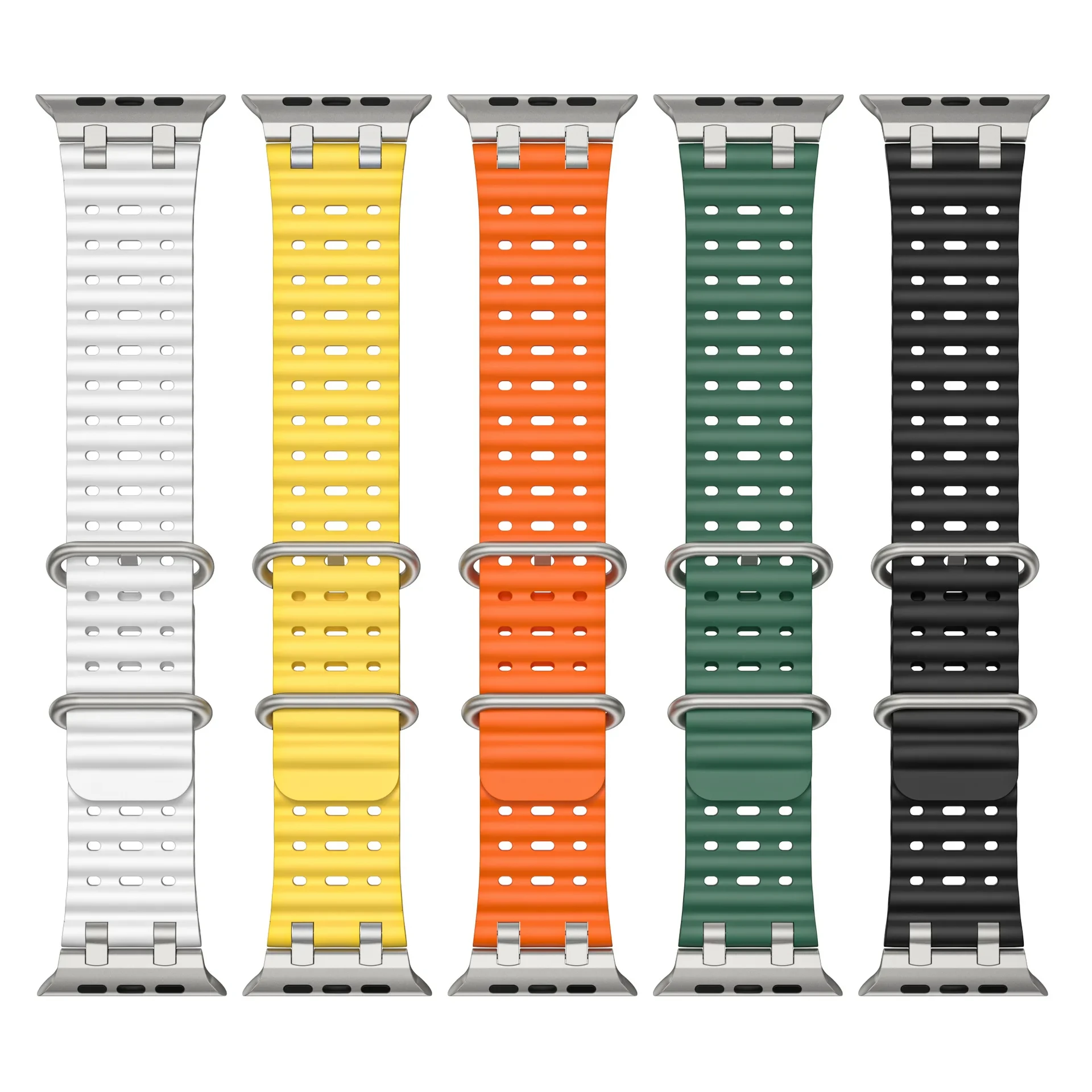 Sport Silicone Strap For Apple Watch Ultra 2 1 49mm 10 46mm Soft Men Band For iWatch Series 9 8 7 6 5 4 SE 45mm 44mm Correa Band