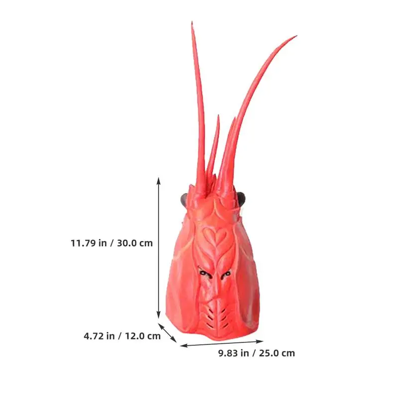 Halloween Lobster Costume Props Red Pliers Gloves Pliers Lobster Head Cover Lobster Costume Prop Cosplay Party Crab Claw Gloves