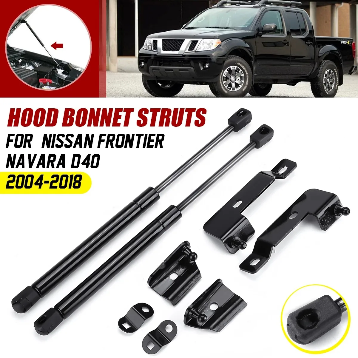 Front Hood Bonnet Gas Strut Lift Support for Nissan Frontier Navara D40 Frontier Xterra Pathfinder 2004-2018