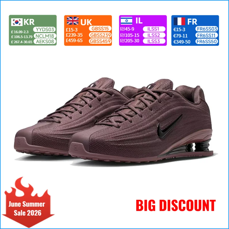 Tênis Nike SHOX Z Retro Confortáveis, Elegantes, Versáteis, Leves e Casuais para Mulheres em Roxo Escuro HQ7540-500