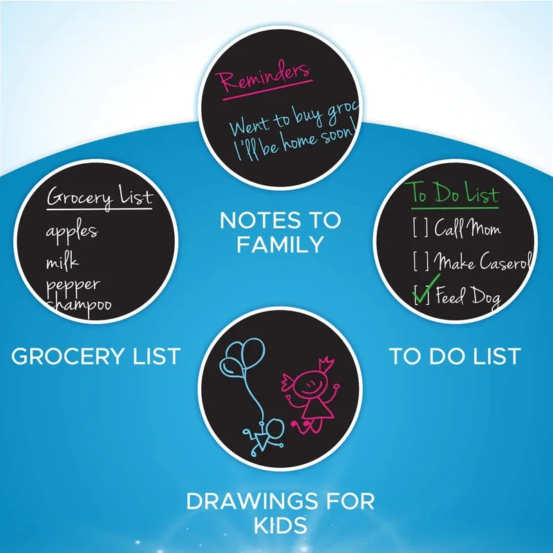 A4 Size Magnetic Blackboard Dust-free Chalkboard for Kids refrigerator Sticker bulletin board Weekly Planner Calendar