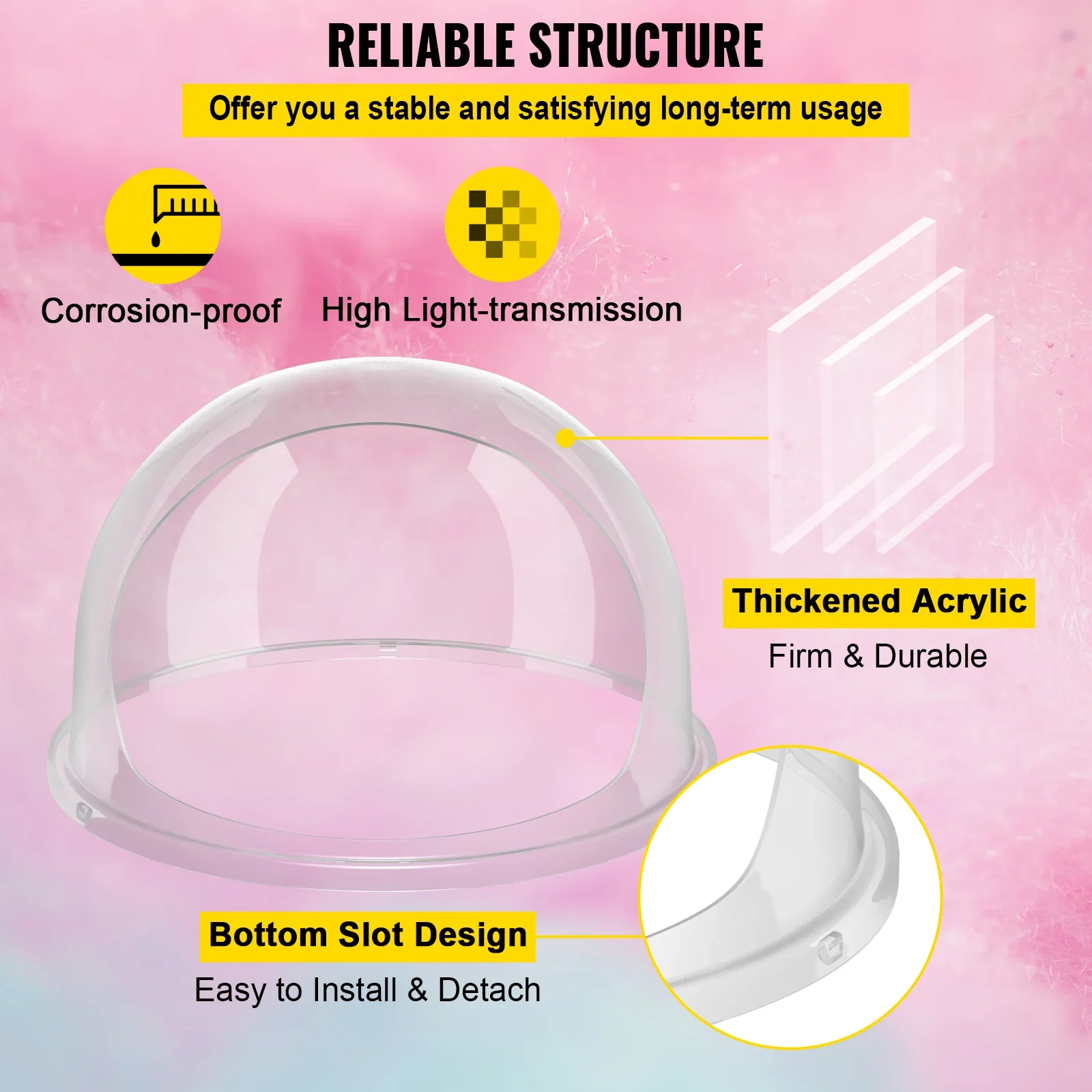 VEVOR 21 "copertura per macchina per zucchero filato commerciale filo interdentale trasparente macchina per zucchero Bubble Shield Dome festa per bambini celebrazione