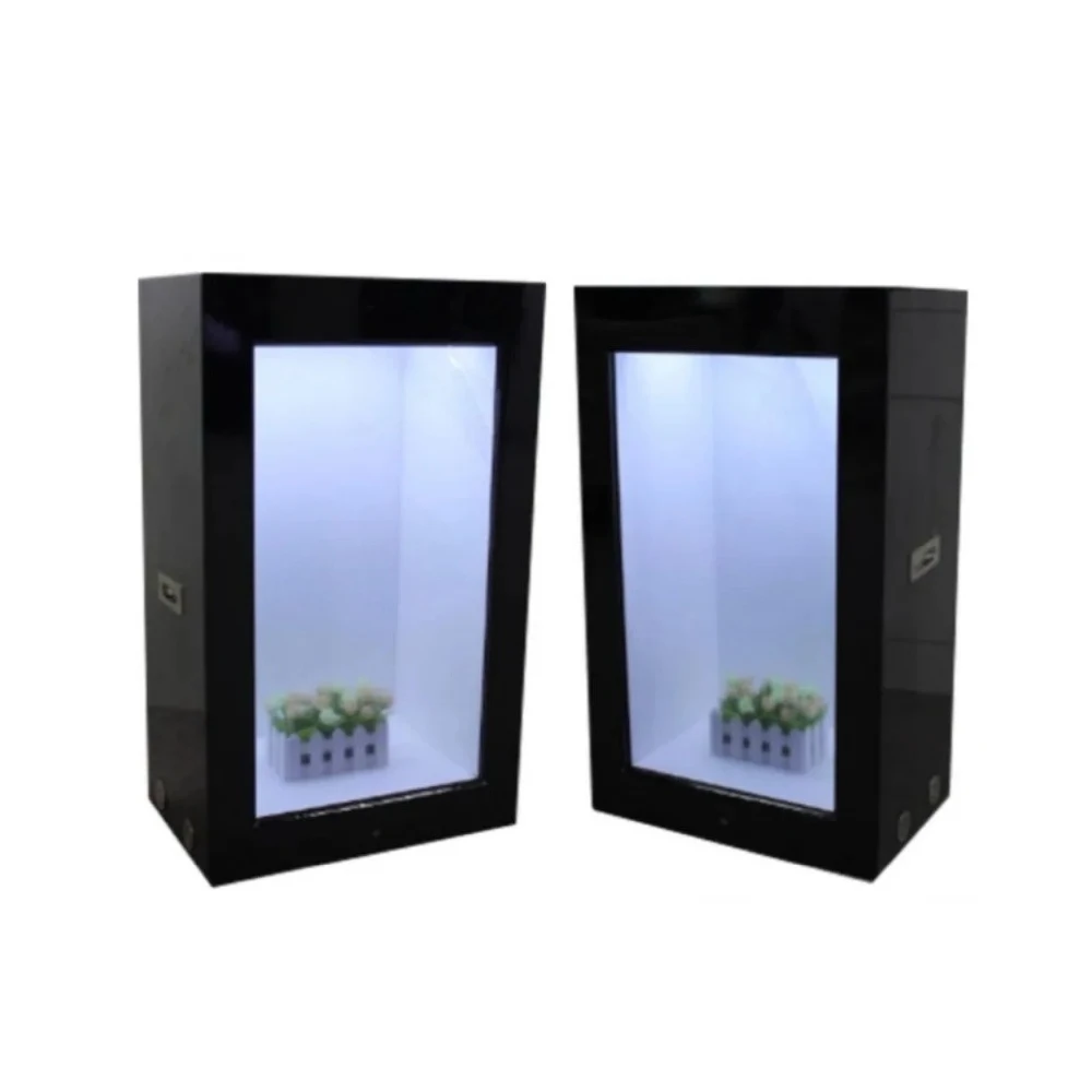 

Advertising LCD digital signage and display 32-inch floor-to-ceiling Android transparent display cabinet