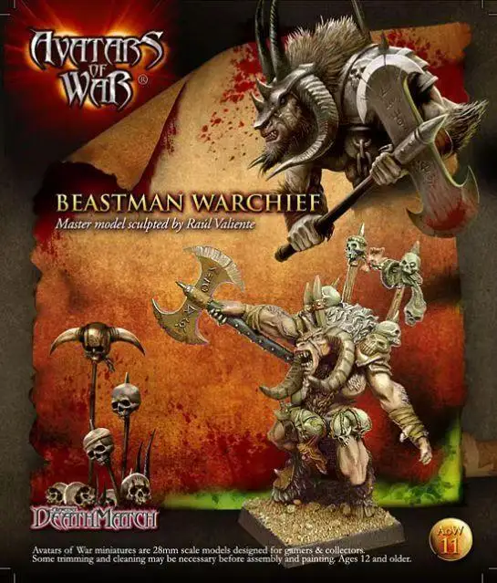 Modellbausatz Resin Kit Wargame 28537 Avatars of War Miniatur Chaos Beast Warrior Hero