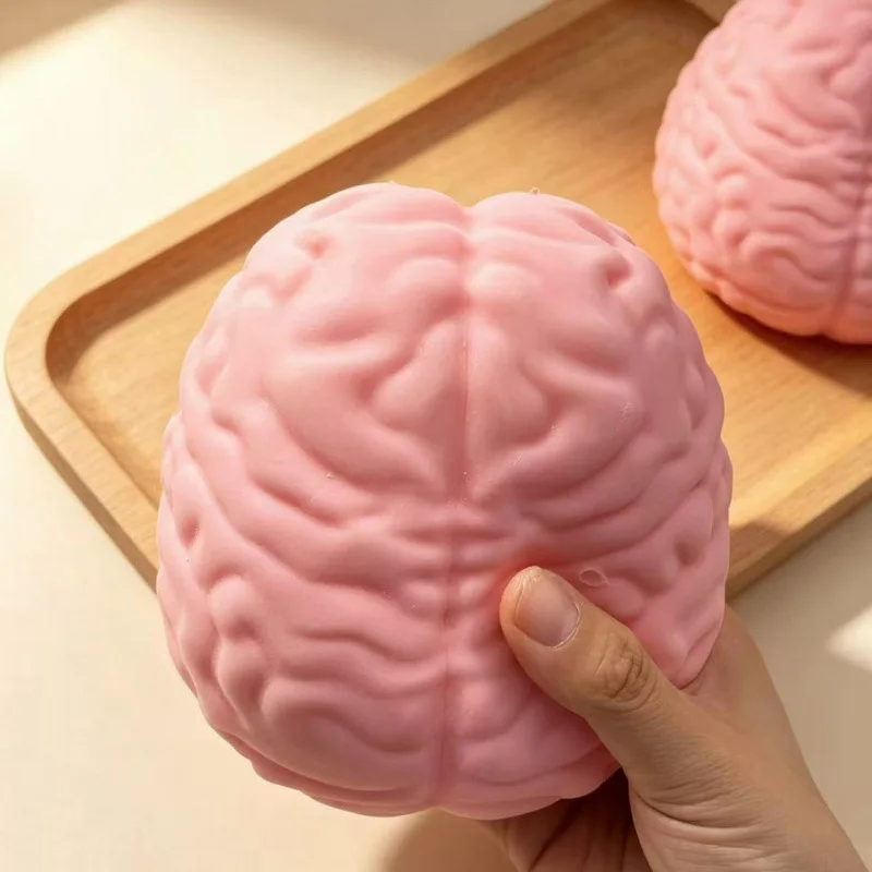 

2026 New Squishy Brain Squeeze Toy Tpr Soft Slow Rising Flour Material Stress Relief Anxiety Prank Decompression Toy For Adults