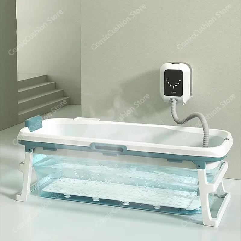 

Bedroom Indoor Bathtub Adult modern Minimalistic Blue Luxury Men Folding Bath Move Kannettava Kylpyamme Bathroom