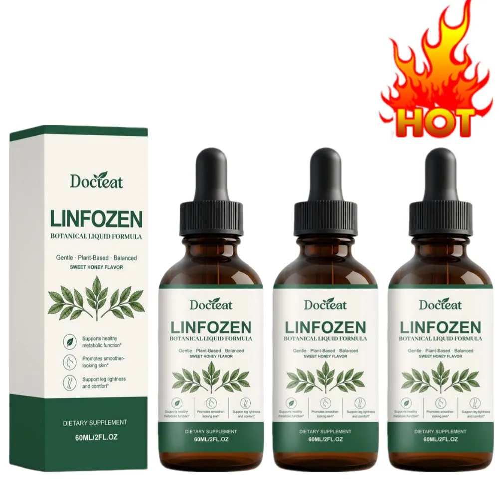 Docteat Linfozen Botanical Liquid Drops 60ml, Plant-Based Dietary Supplement, Support Leg Lightness & Healthy Metabolic Function