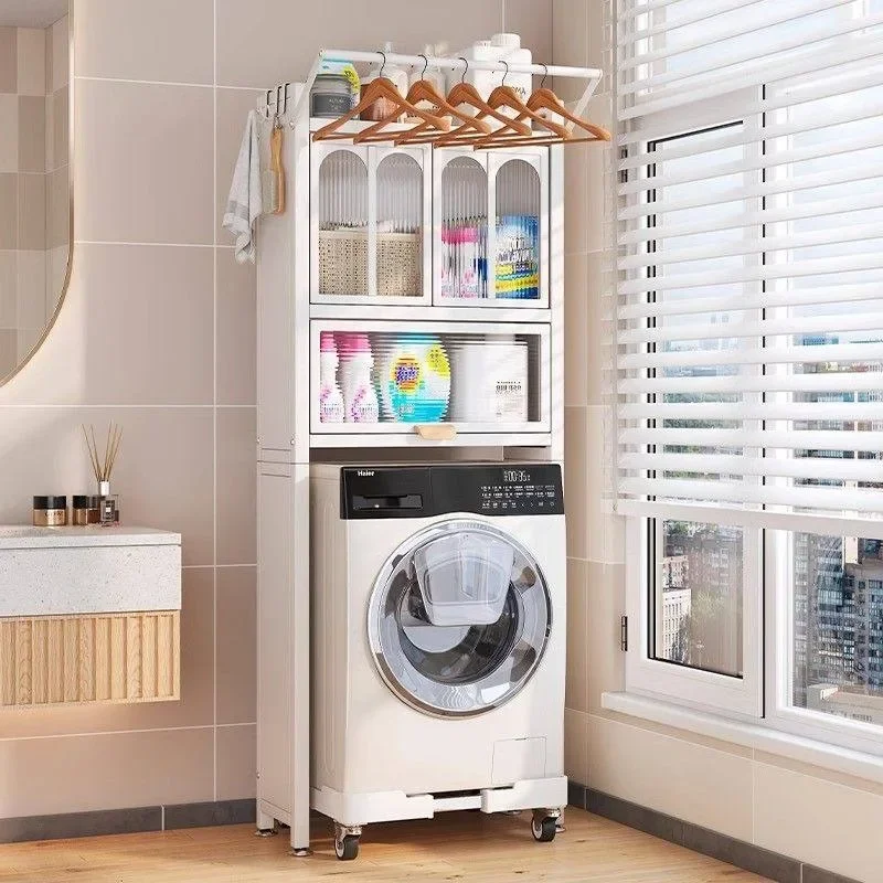Washing machine racks, floor-standing bathroom toilet racks, drum flaps, overhead storage racks, balcony storage racks