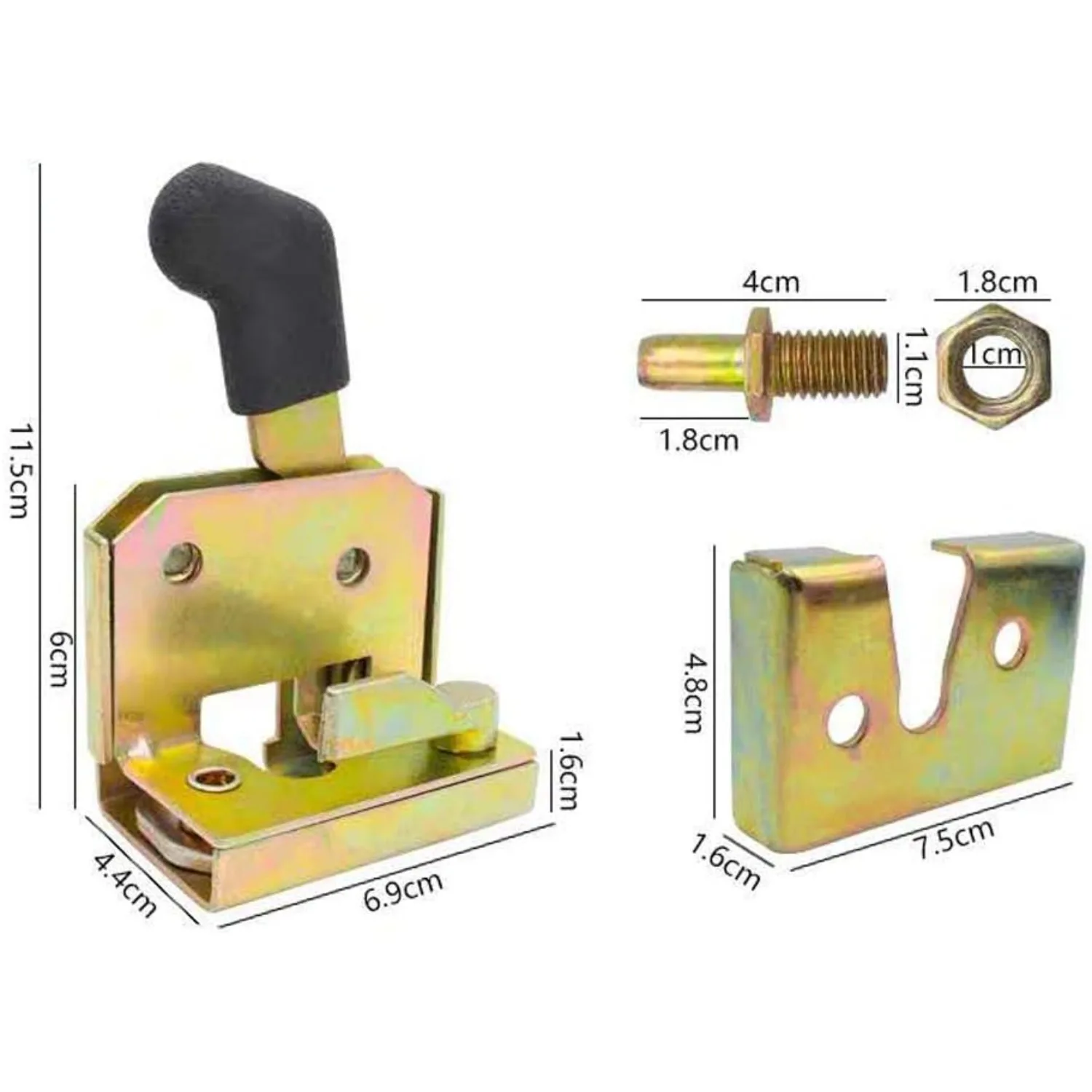 Loader Door Locking, Universal Forklift Tractor and Heavy Equipment Locking Door Handle Set, Suitable for Electric Tricycle