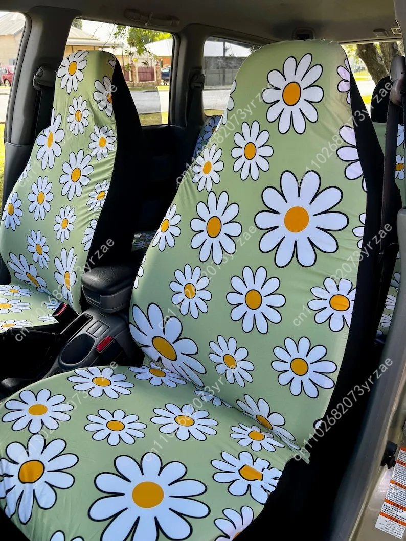 

Flowers Car Seat Covers Universal Environmentally Friendly Interior Decorations Comfortable Breathable Car Seat Covers