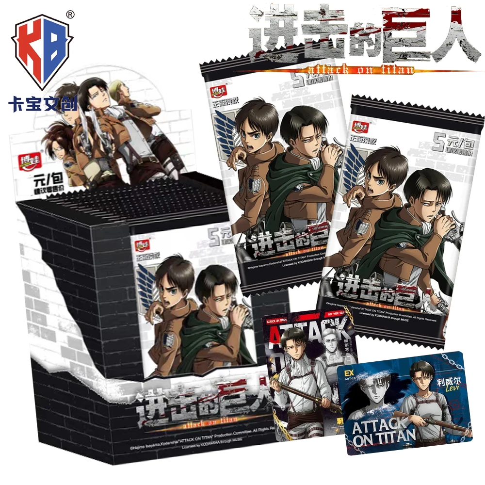 

Kabao Genuine Attack on Titan Collection Cards Hot Blooded Anime Eren Jaeger Levi Ackerman Character Basic Portrait Cards Gifts
