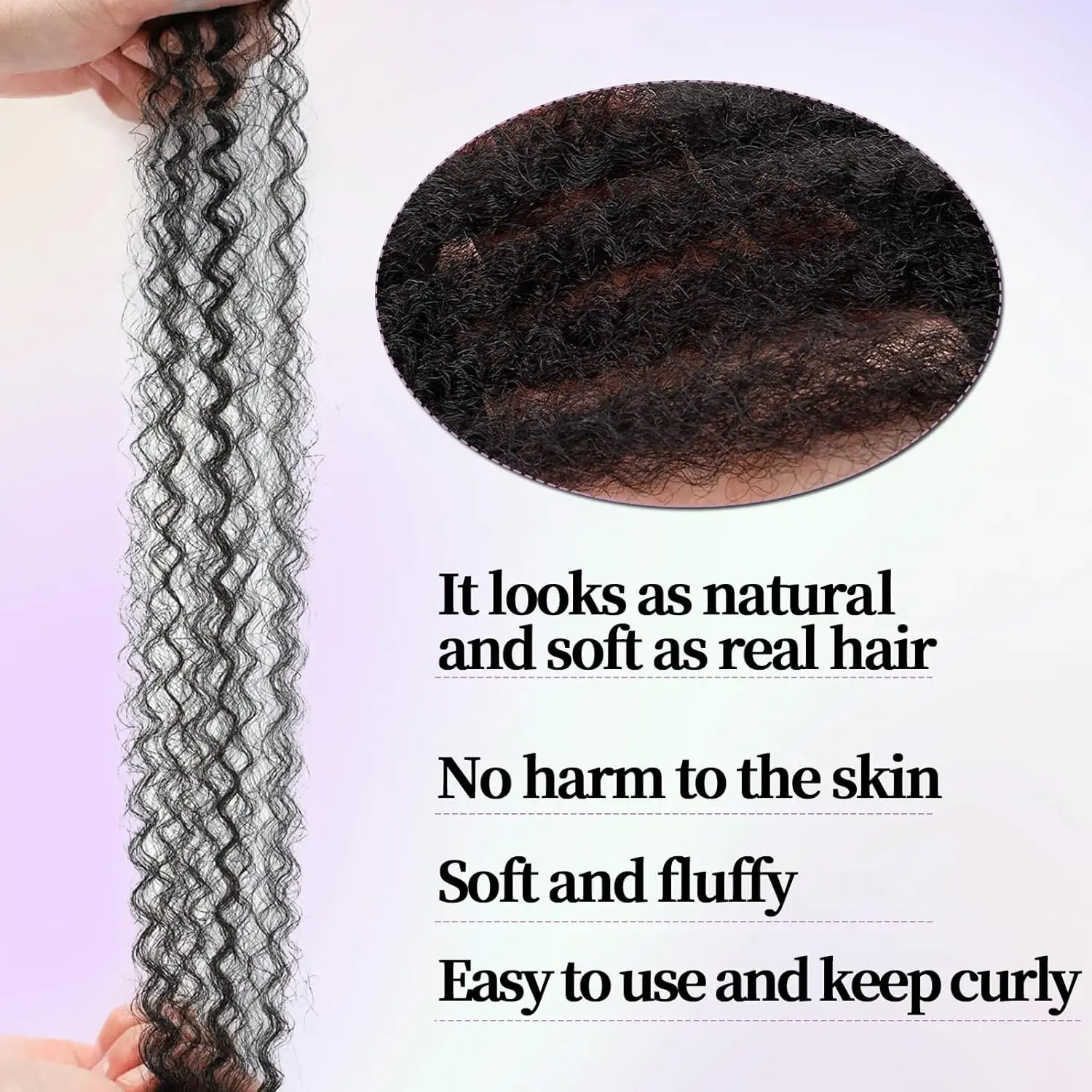 ZINAN Store Marley Afro Twist Braiding ผม 18 นิ้ว Kinky Curly Cuban Senegalese โครเชต์ขนสังเคราะห์ Braids Extensions (50g)