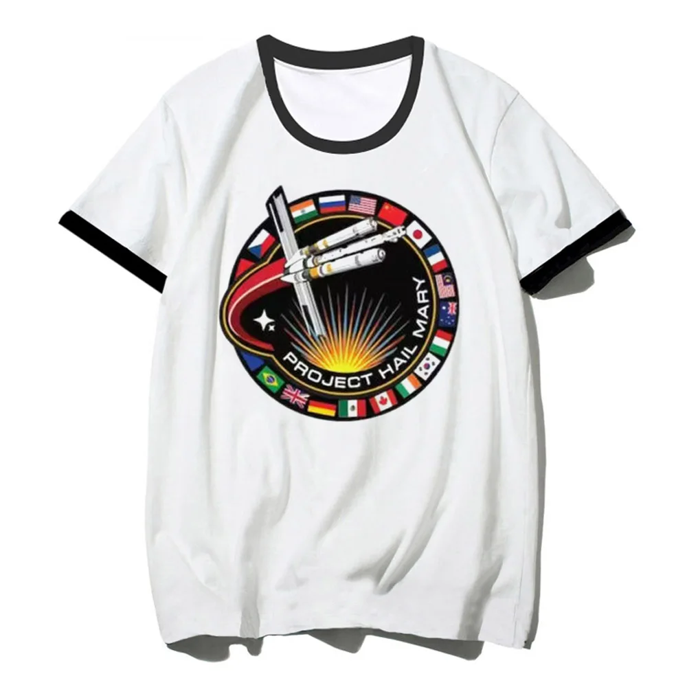 Project Hail Mary Ringer Tees Mission Patch Sci Fi Novel Fan T-shirt Retro Space Graphic Tee Unisex T Shirt