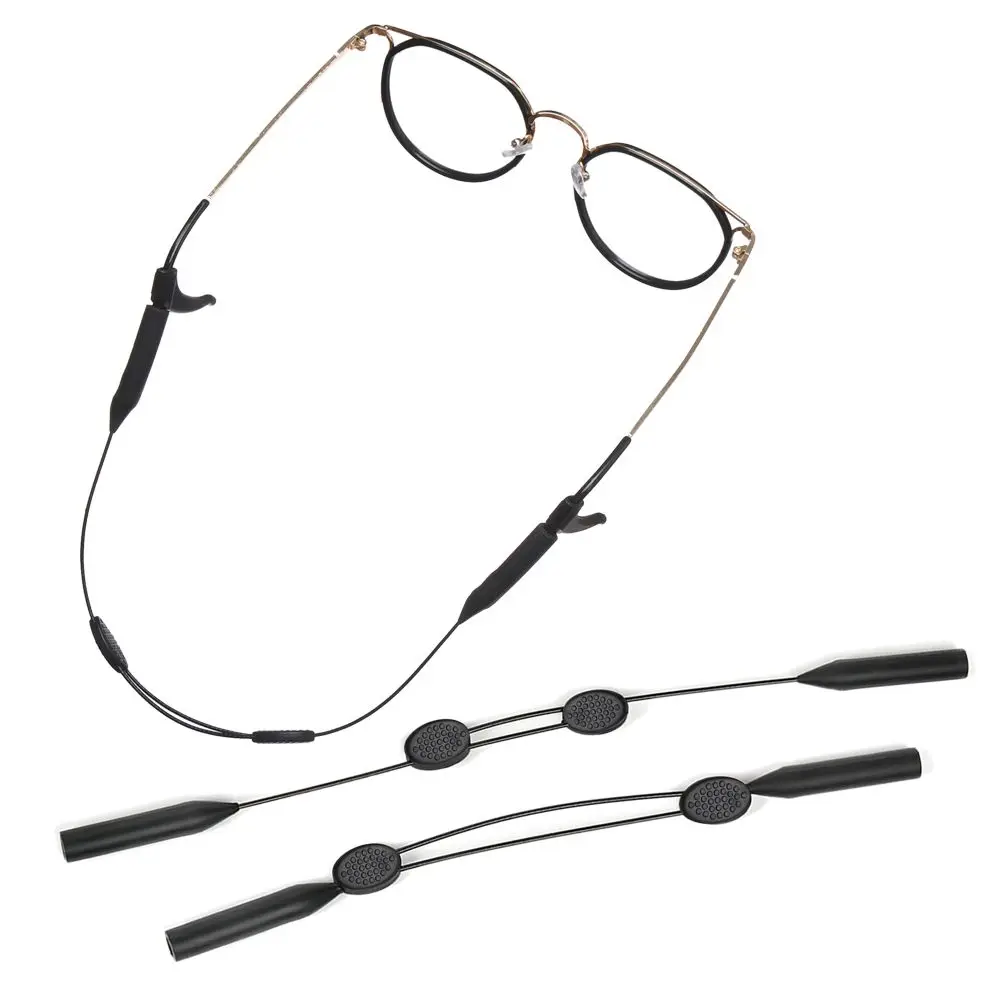 Verstellbarer Sportbrillenband, skalierbarer Silikonseilband, Halsband, Brillenband mit rutschfestem Brillen-Ohrbügelhalter