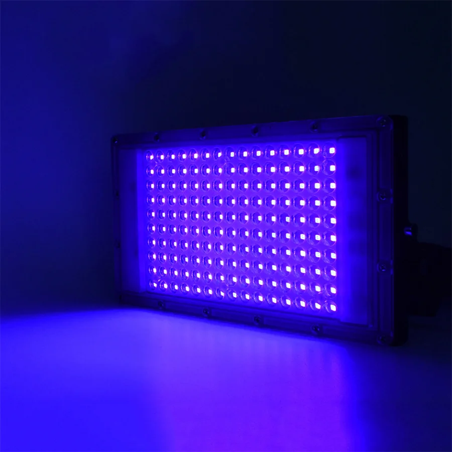 Lámpara de curado UV, luz negra de 50W y 300W, lámpara fluorescente de detección de 395nm, pegamento sin sombras, lámpara de curado de resina de