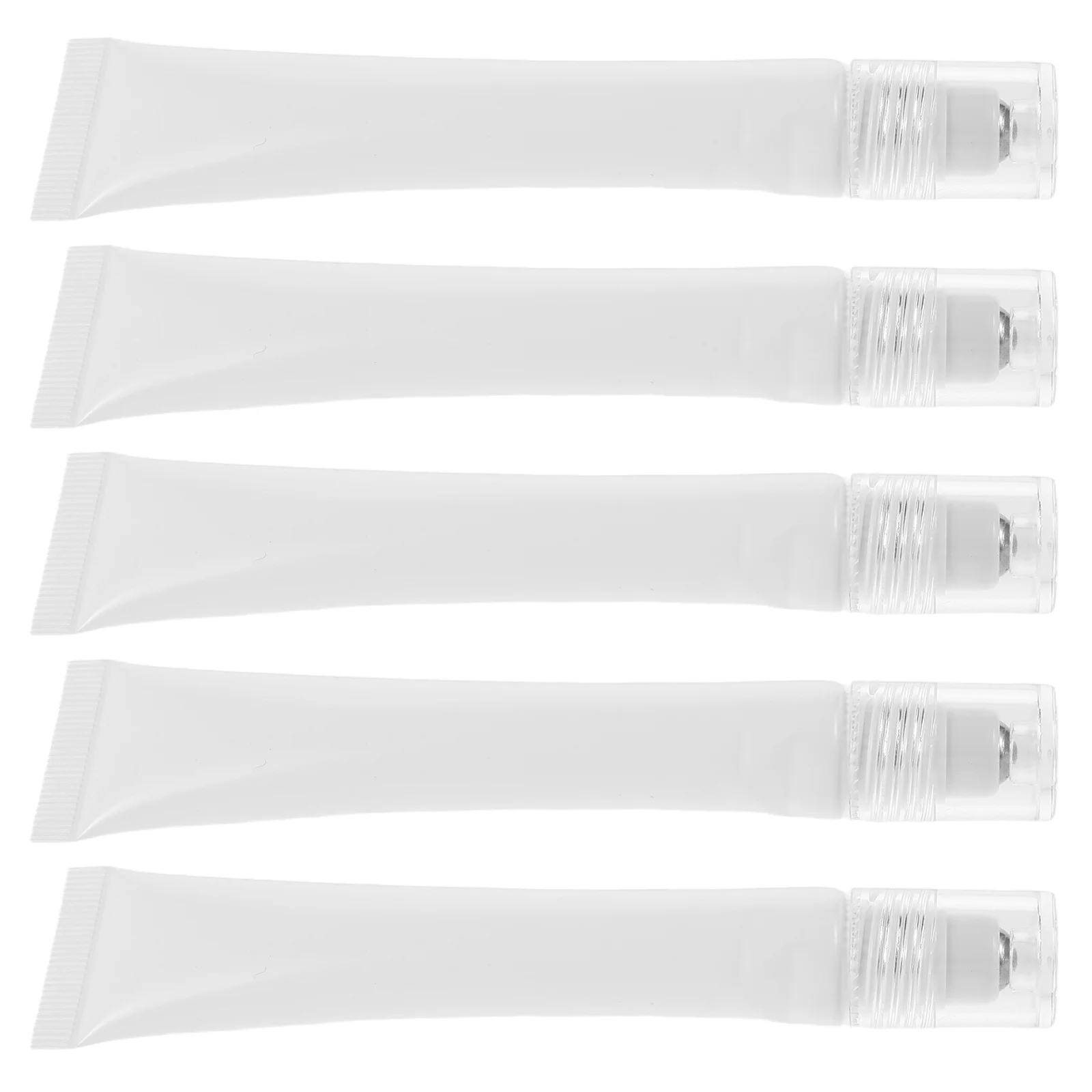 

5pcs 20Ml Eye Cream Refillable Tube Soft Squeeze Bottle With Rollerball For Serum Face Cream Leakproof Portable Travel