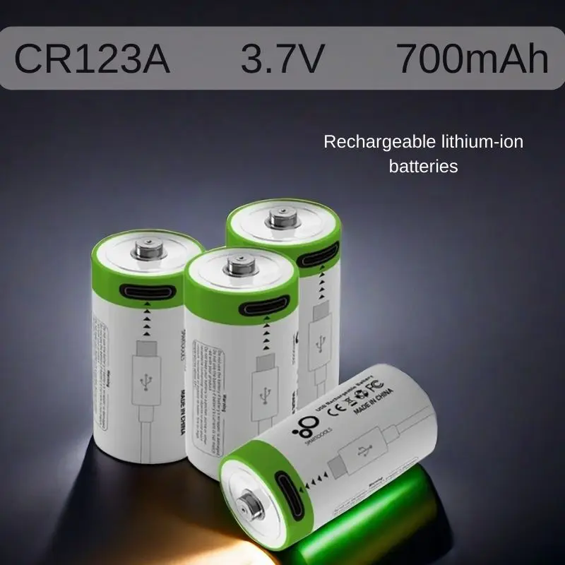 Cr123a 3.7v USB rechargeable lithium-ion battery CRCR17345 16340 for fast charging of laser indicator LED flashlight battery