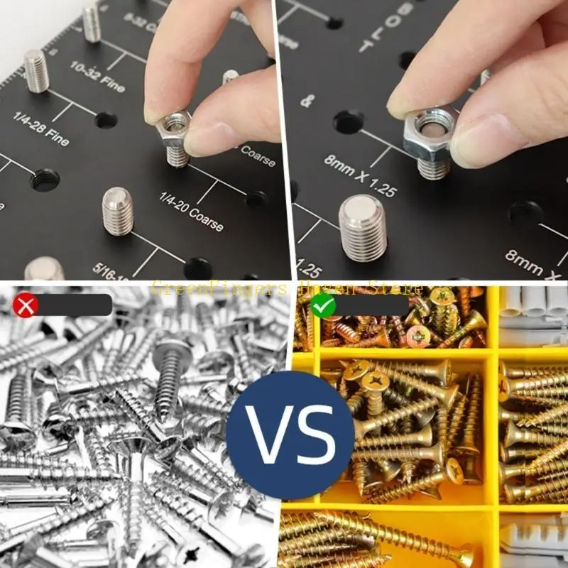 F68D 28 Nut Bolt Thread Size Checker Thread Tester Screw Checking Tool Screw Identification Gauge Bolt Nut Thread Identifier