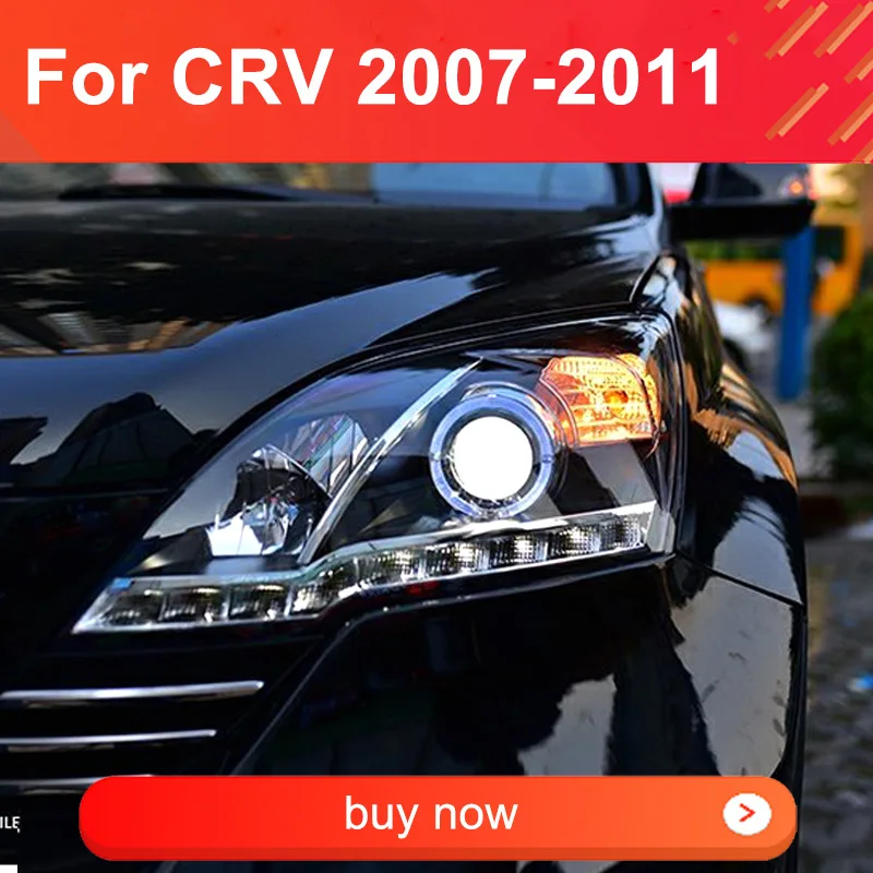 1 Pair LED Head lights for Honda CRV CR-V 2007-2011 Headlights Plug and Play with DRL Dynamic Turning Front Head Lights