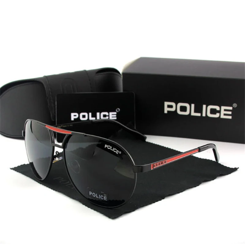 

Police Sunglasses for Men Travel Sun Glasses Polarized Shades Oculos De Sol Pilot Goggle with UV Protection Gafas De Sol P8480