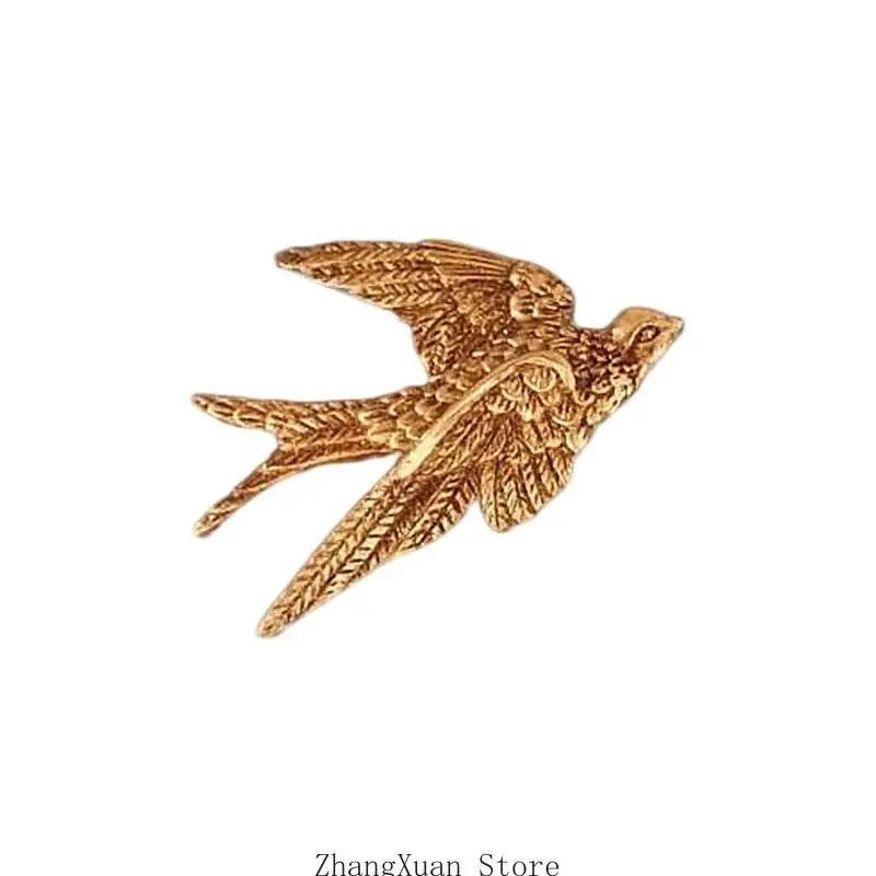 Antique Gold Swallow Wall Sculpture Decors for Living Room Bedroom and Studio 3XUF