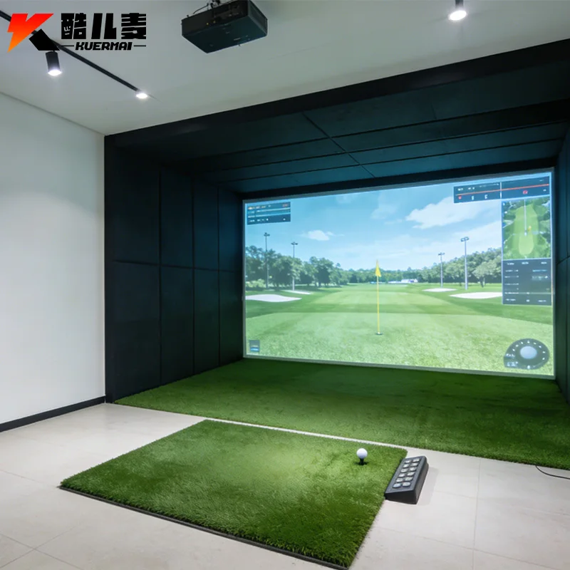 KUERMAI KEM-562 Home Indoor Golf Simulator with Interactive Projection Game & Football Simulator Launch Monito System