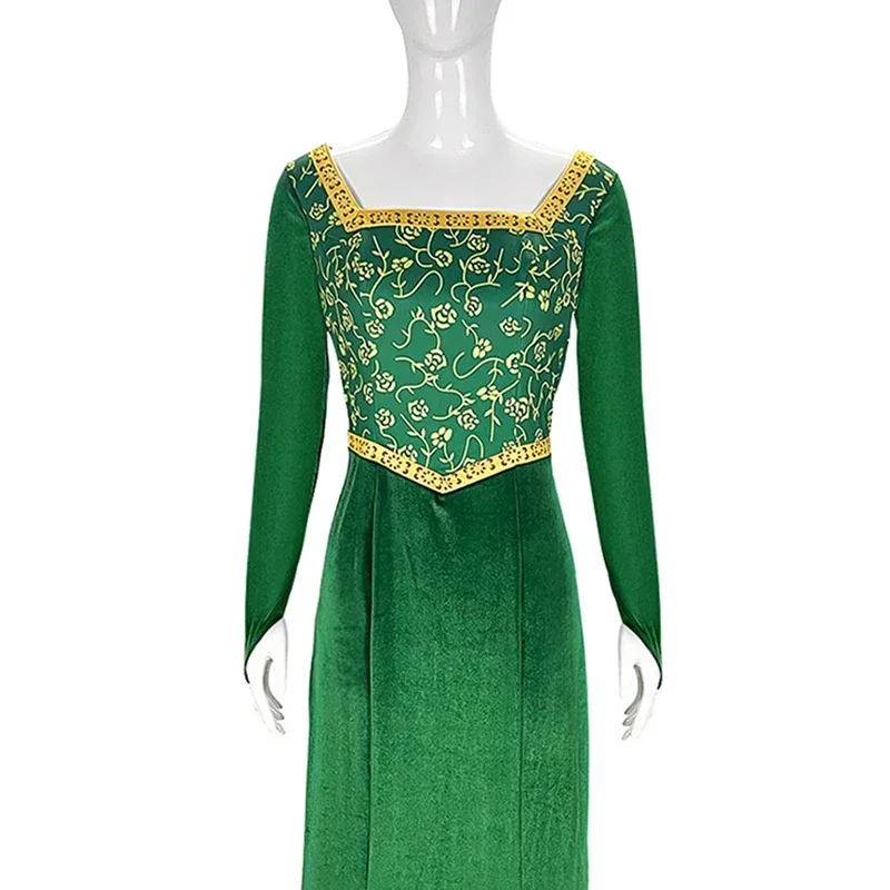 Anime Fiona Cosplay Kostuum Prinses Volwassen Vrouwen Meisjes Groene Jurk Pak Halloween Outfit Uniform Carnaval Party