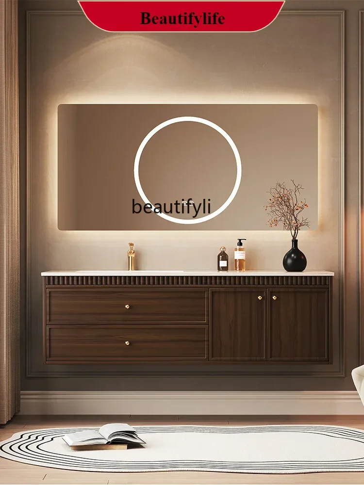 

A185 Bathroom Cabinet Combination Stone Plate Basin Bathroom Table Wash Basin Bathroom