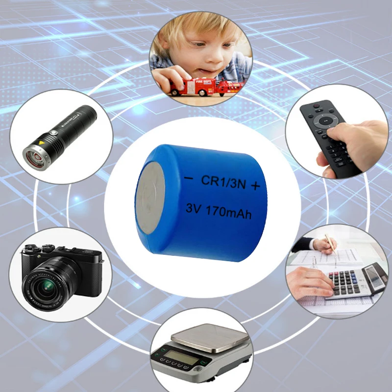1-10 قطعة 3 فولت CR1/3N 170 مللي أمبير خلايا بطارية ليثيوم 3 فولت CR-1/3N CR13N M6 M7 DL-1/3N CR1/3N عالية التفريغ بطارية تيار عالية #6