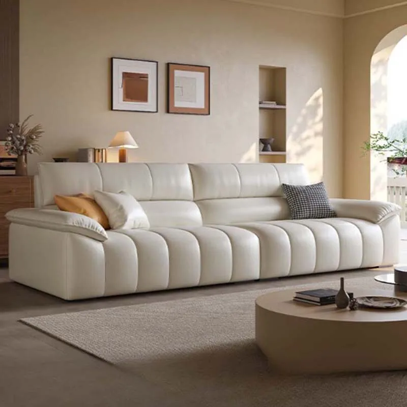 

Cute Square Couches Unique Luxury Comfortable Solid Wood Modern Sofa Puffs Leather Designer Sofy Do Salonu Living Room Furniture