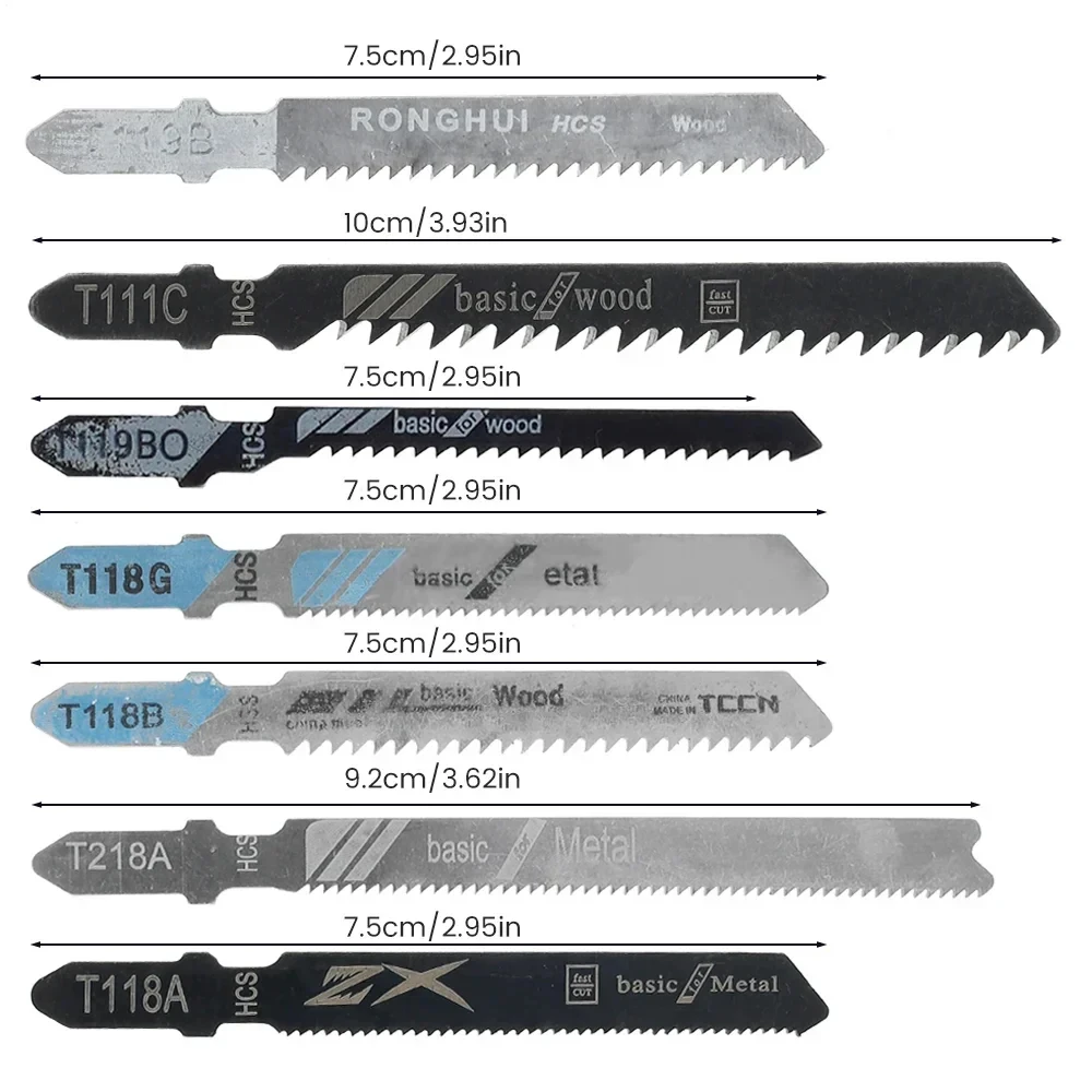 20 Pcs/set Jigsaw Blades T-Shaft HCS Assorted JigSaw Blades for Wood Plastic and Aluminum Fine and Medium Tooth Saw Blades gallery 5