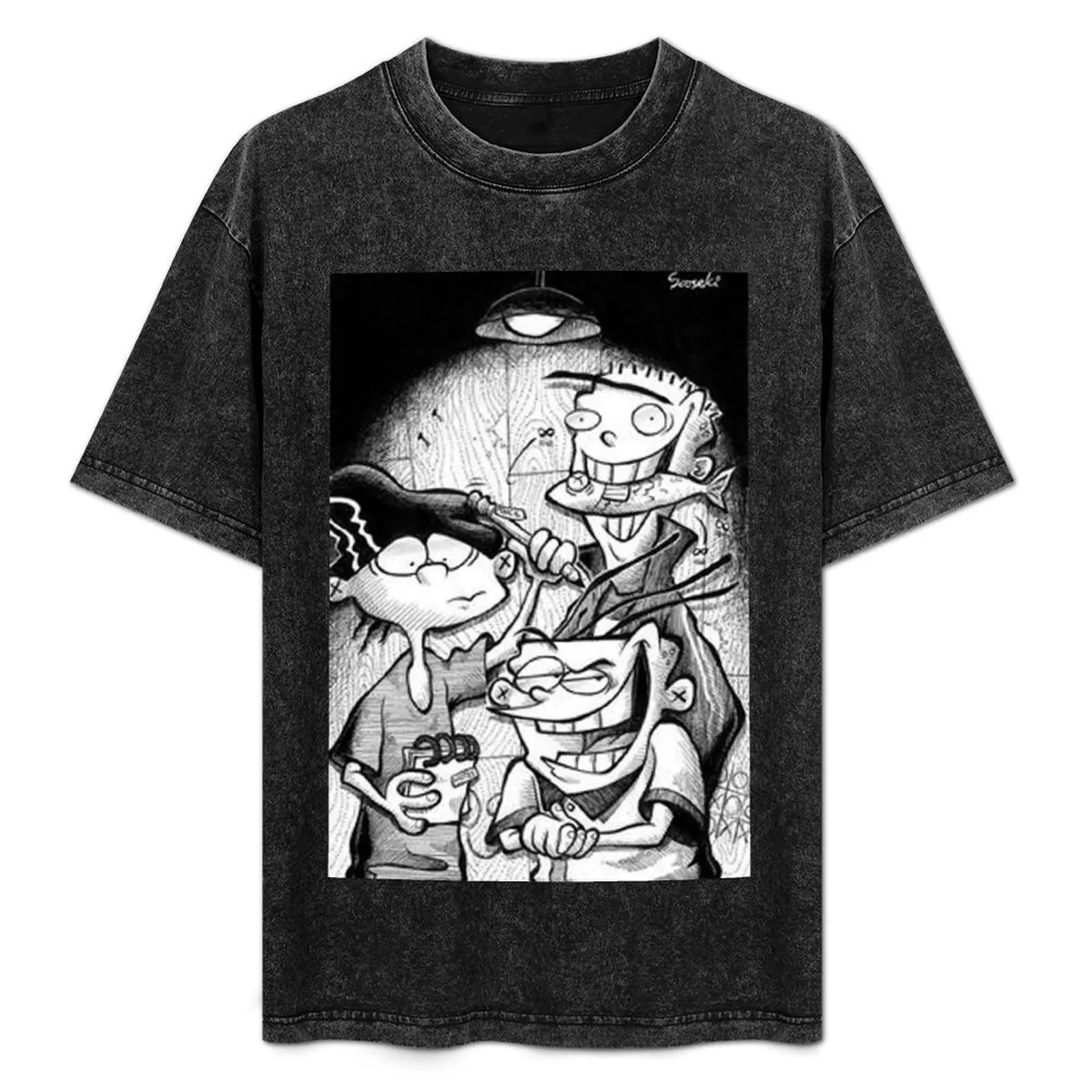 

Ed edd and Eddy T-Shirt Basic Solid Color Short Sleeve T-Shirt