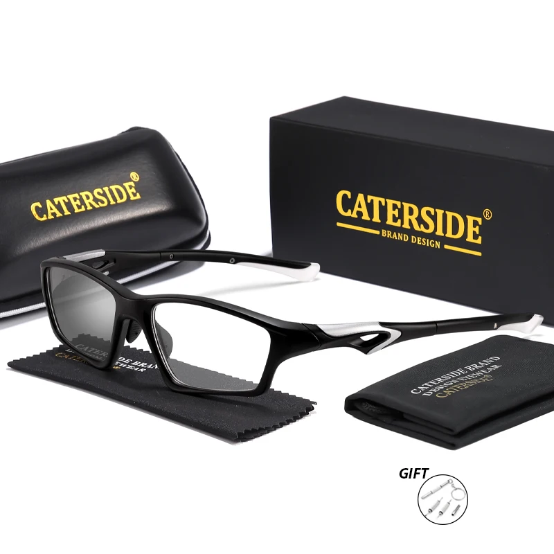 CATERSIDE Modische Anti-Blaulicht-Photochrome Lesebrille für Damen und Herren, Optische Brille für Outdoor-Aktivitäten und Radfahren – Detail 9