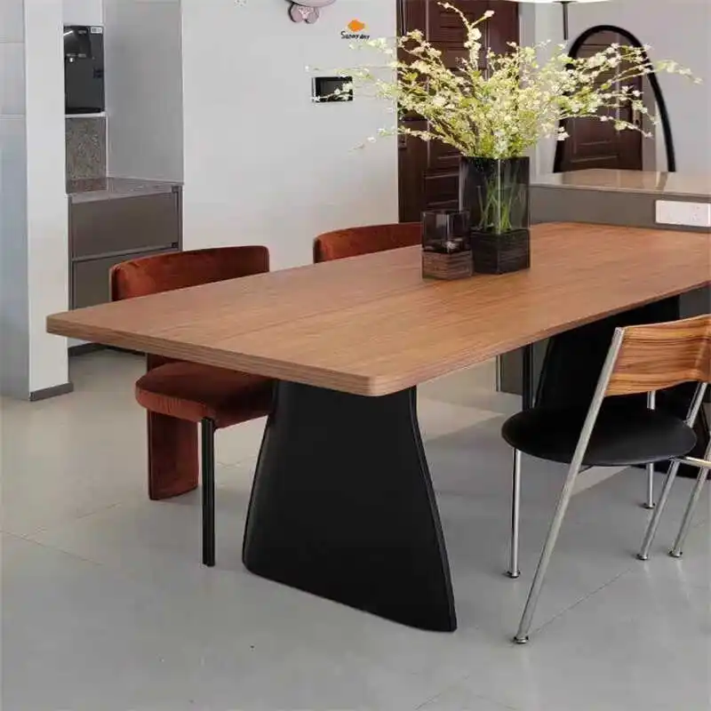 Extended Dining Table Round Kitchen Furniture Home Portable Foldable Side Bed Tables Conjuntos De Salas De Jantar Wooden Chairs