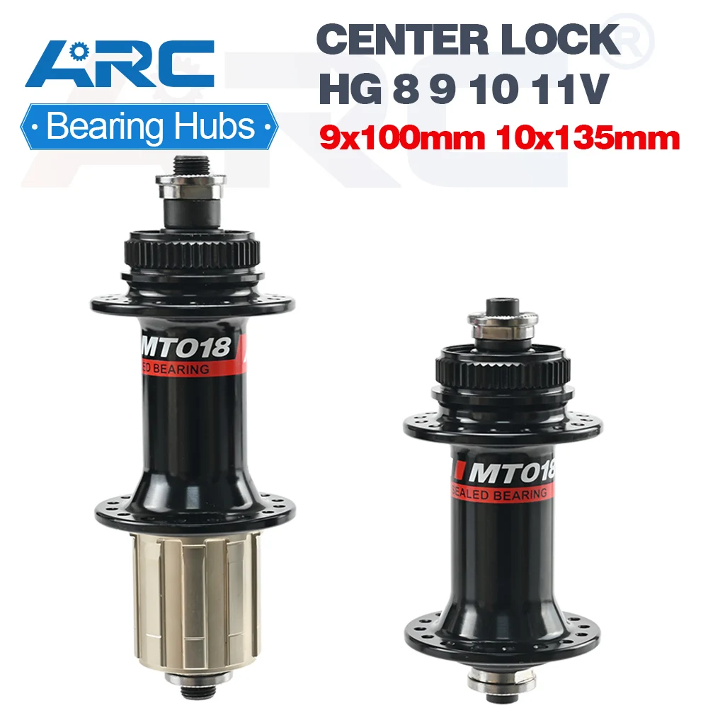 ARC Mountain Bike Hub MT018 32 Holes Disc Card Brake MTB Bicycle Hub 6 Bearing Center Lock CR-MO Steel HG 8/9/10/11/12 Speed