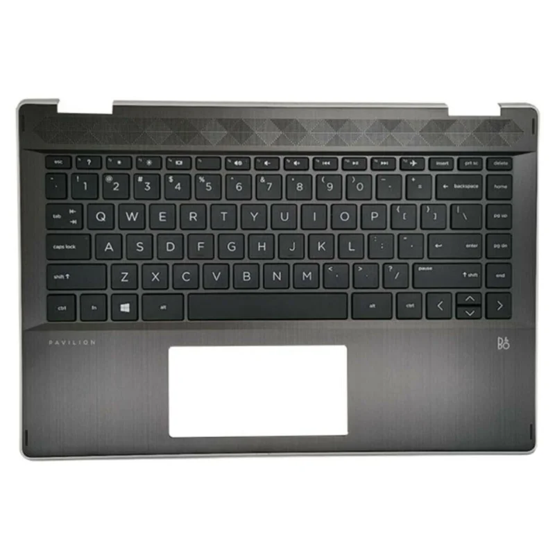 

New For HP Pavilion X360 14-DH Palmrest Backlit Keyboard Silver Edge L53795-001