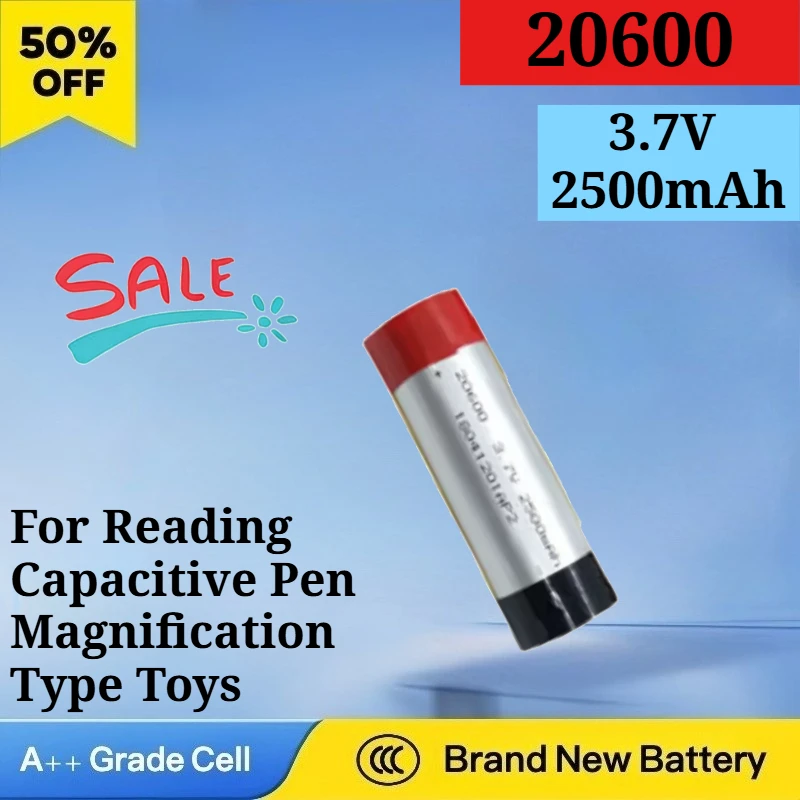 20600 3.7V 2500mAh Lithium Battery for Reading Capacitive Pen Magnification Type Toys Sufficient Capacity Replacement Battery