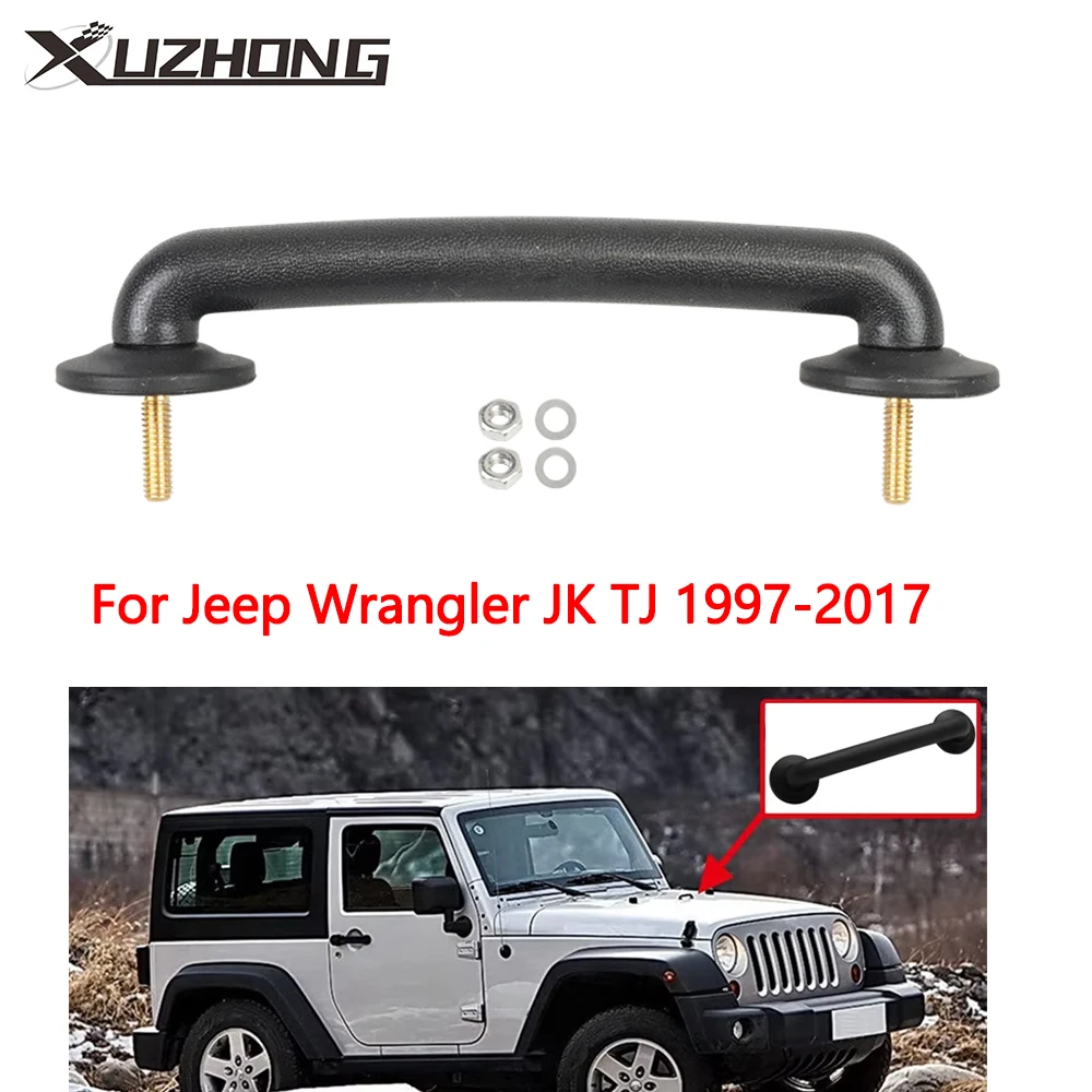 Car Windshield Bracket Handle  Loop Accessories For Jeep Wrangler JK TJ 1997-2017 Hold Down Bracket Strap Hood